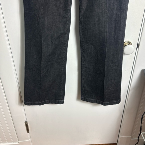 Eileen Fisher Organic Cotton Straight Leg Gray Black Jeans Size 12 - Picture 3 of 14